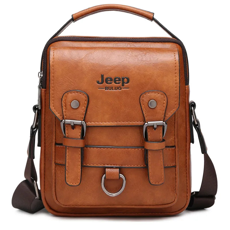 Men's Large Capacity Leather Messenger Bag