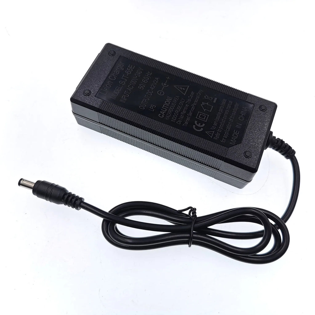36V Lithium Battery Charger — 42V 2A Output, Universal Plug
