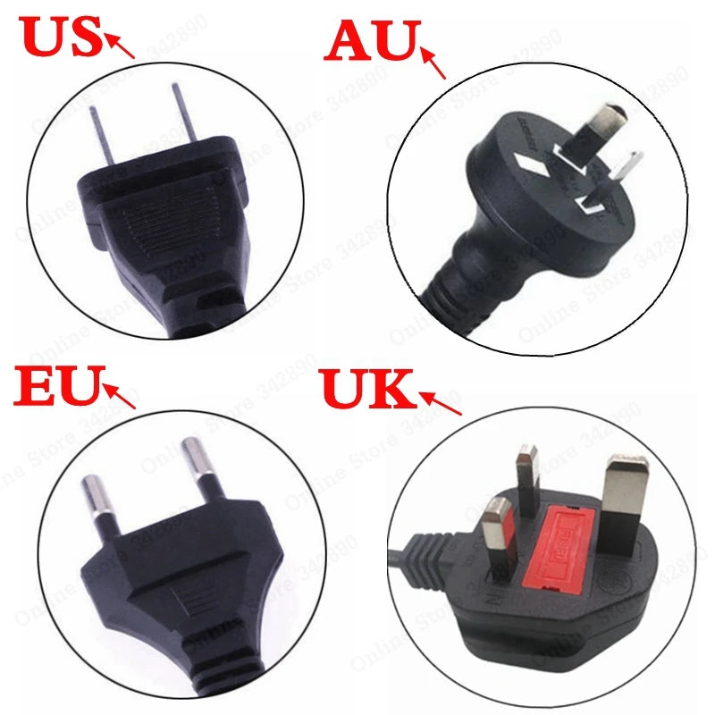 36V Lithium Battery Charger — 42V 2A Output, Universal Plug