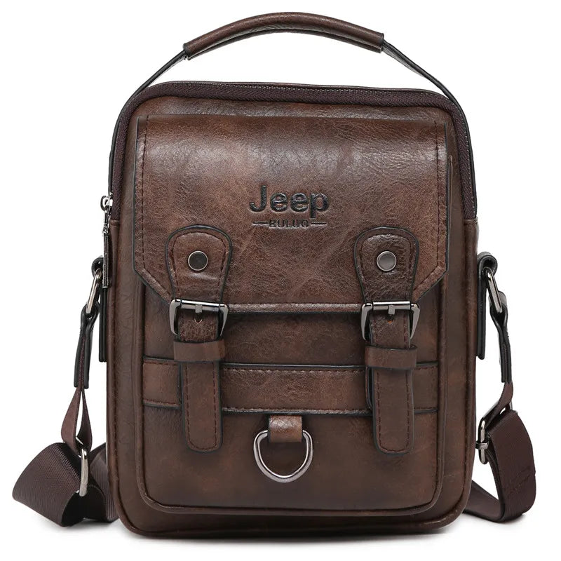 Men's Large Capacity Leather Messenger Bag