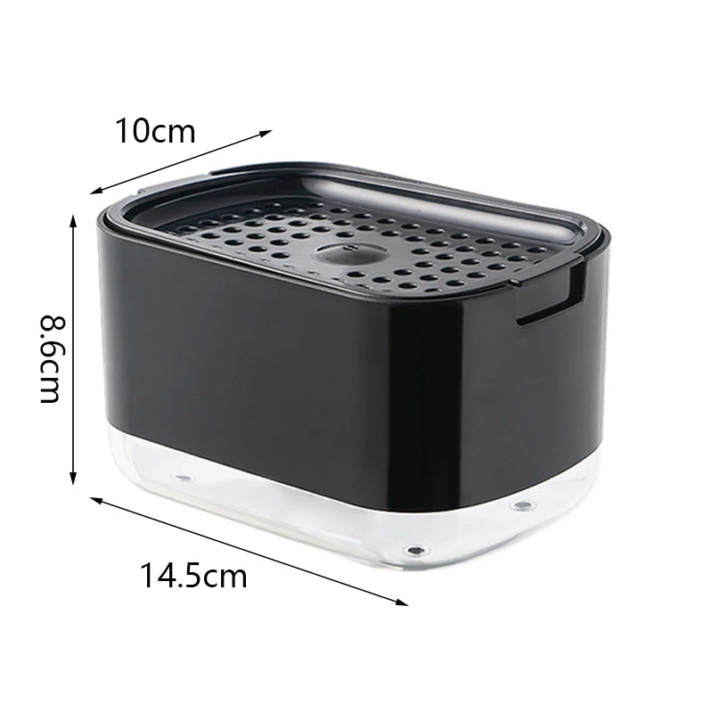 Soap Dispenser with Built-In Sponge Holder