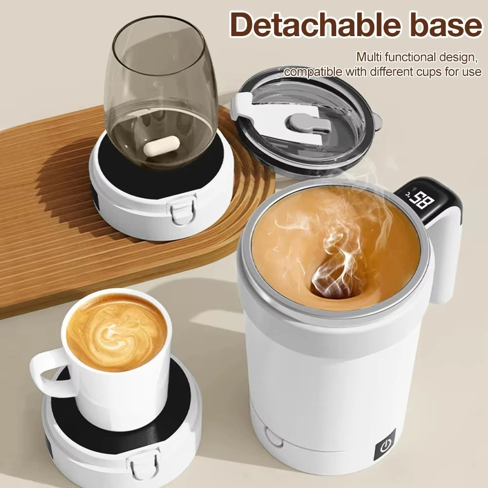 Self-Stirring Magnetic Mug with LED Temperature Display