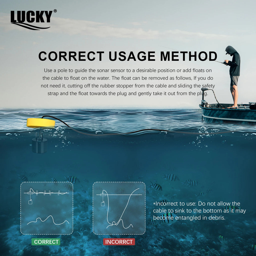 Portable Fish Finder with Sonar & Depth Alarm