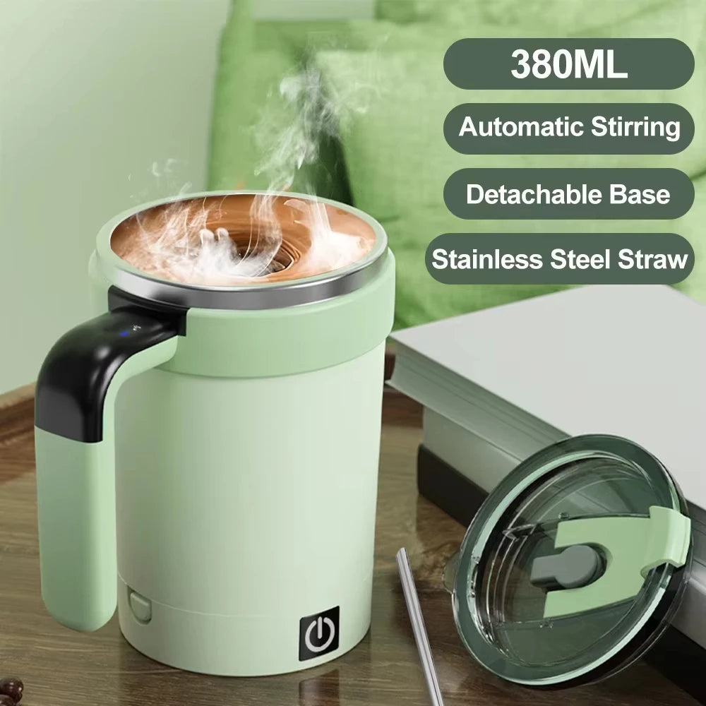 Self-Stirring Magnetic Mug with LED Temperature Display