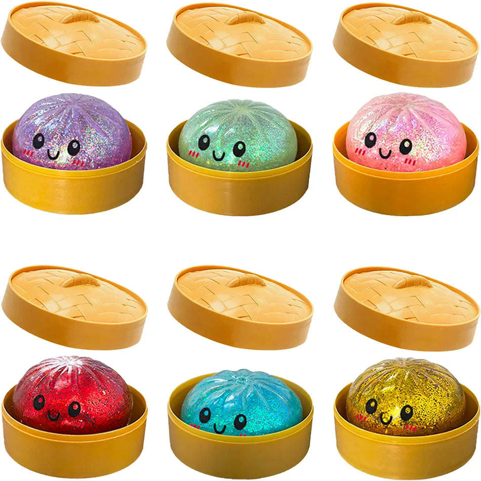 Glitter Dumpling Squishy Squeeze Toy (6 Styles)