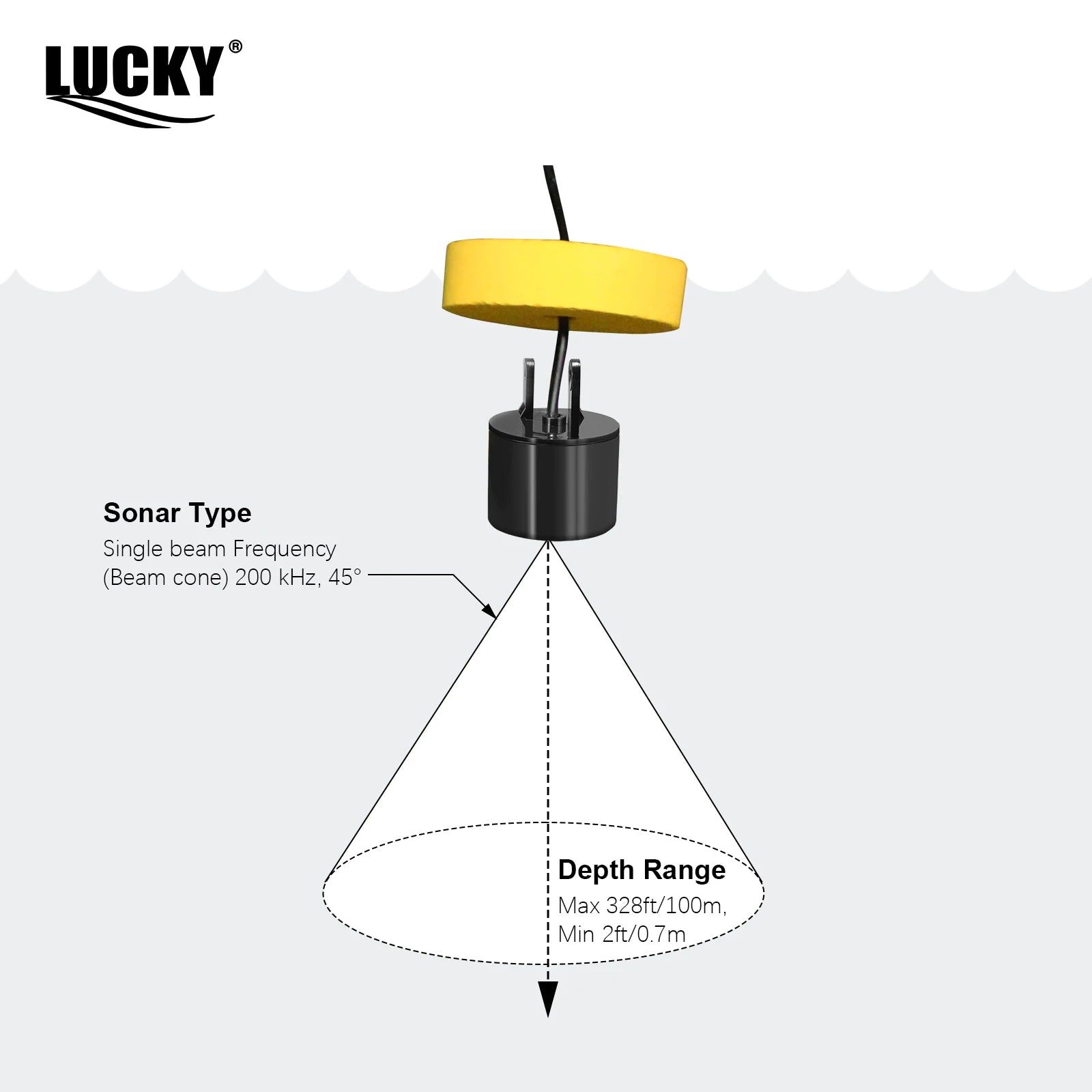 Portable Fish Finder with Sonar & Depth Alarm