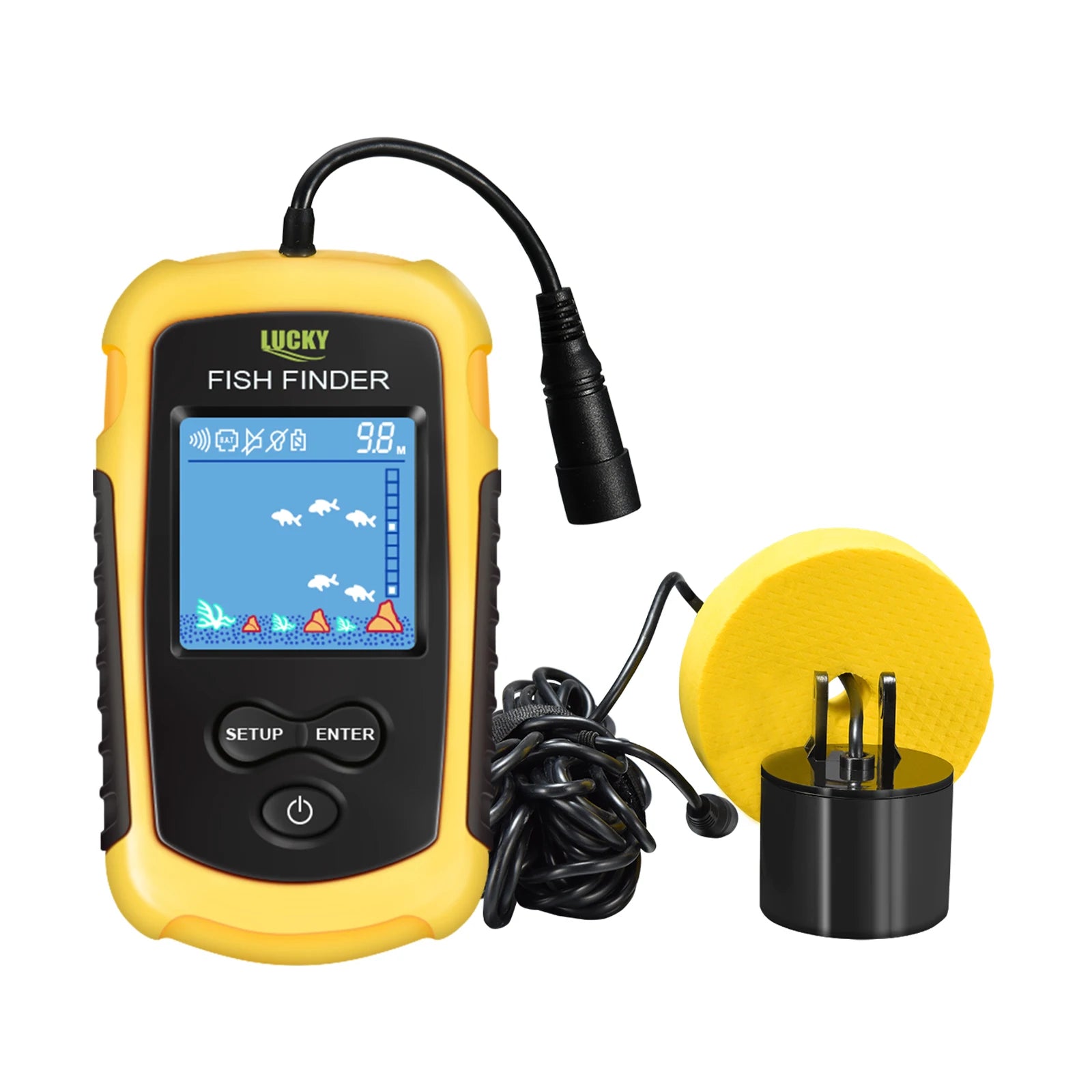 Portable Fish Finder with Sonar & Depth Alarm