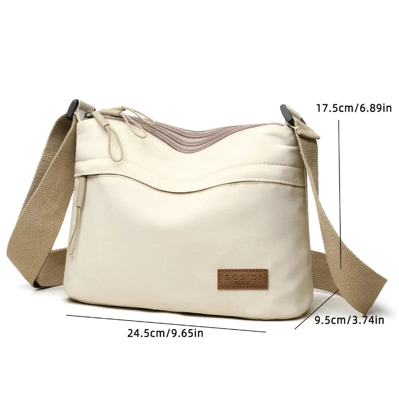 3-Pocket Shoulder Crossbody Bag for Women
