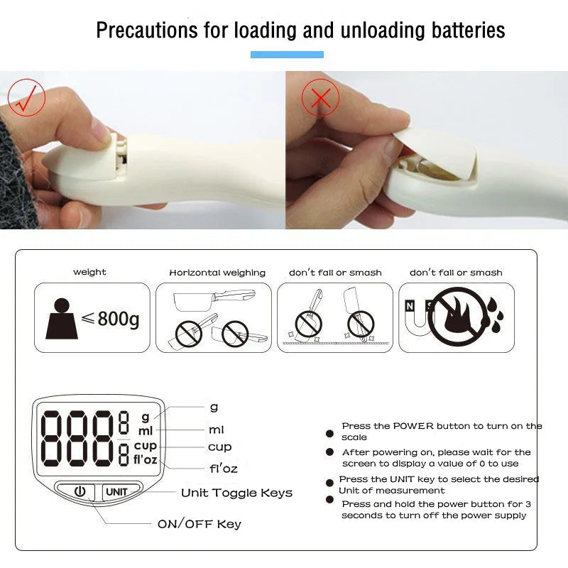 Digital Measuring Spoon Scale — Precise to 1g