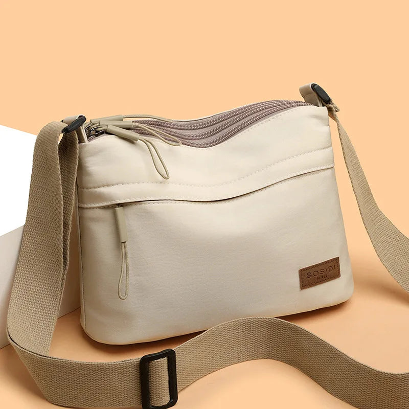 3-Pocket Shoulder Crossbody Bag for Women