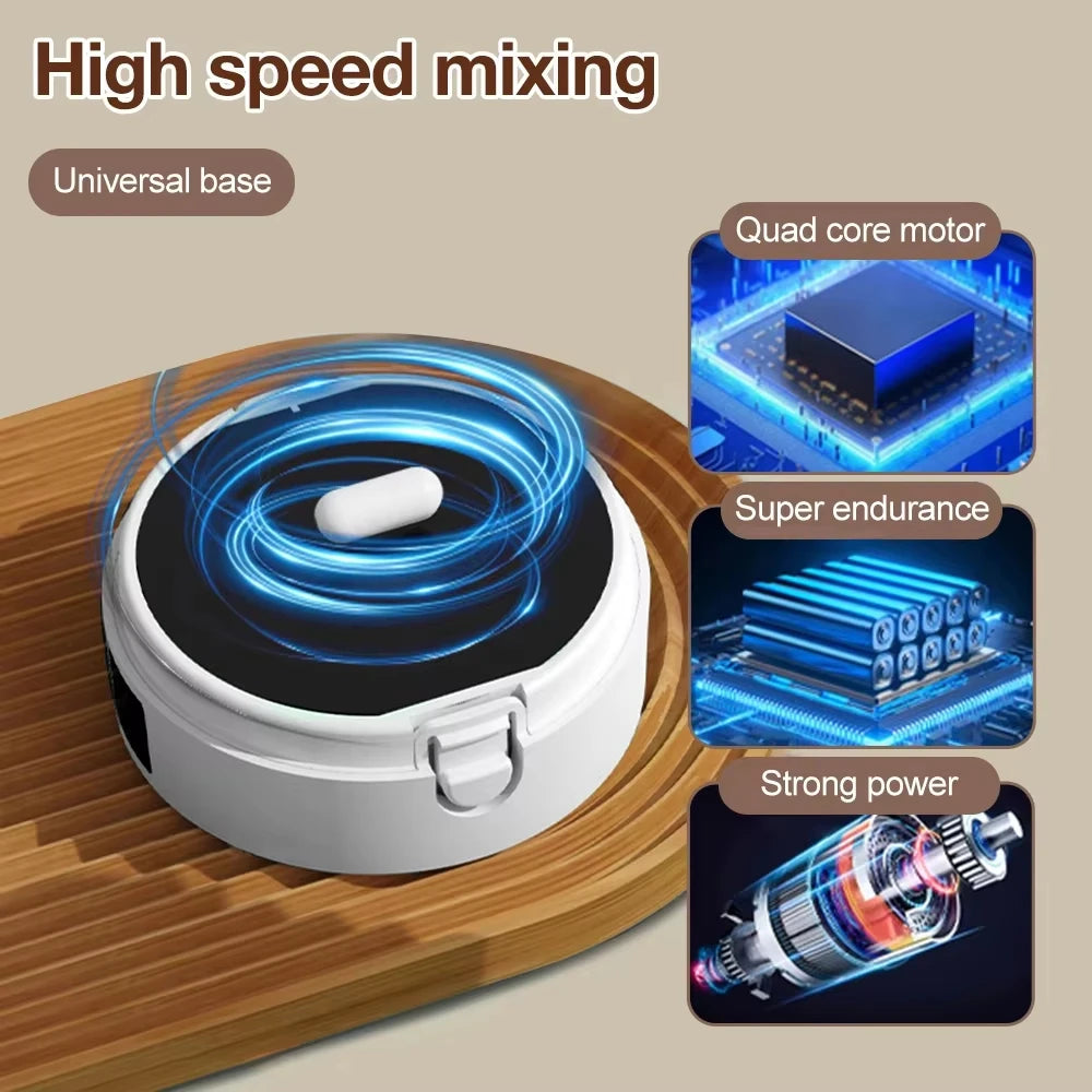 Self-Stirring Magnetic Mug with LED Temperature Display