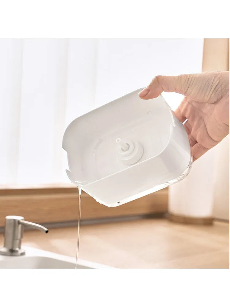 Soap Dispenser with Built-In Sponge Holder