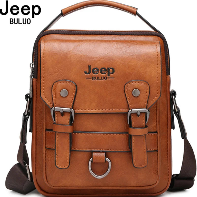 Men's Large Capacity Leather Messenger Bag